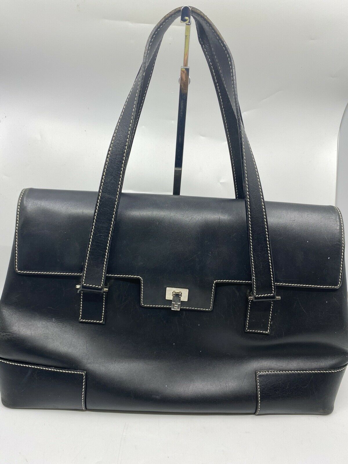 LAMBERTSON TRUEX Black Leather Classic handbag