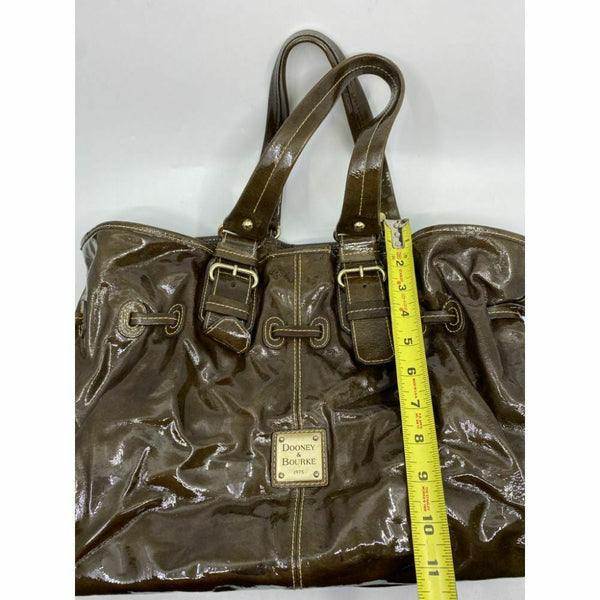 DOONEY & BOURKE Brown Large Leather Patent Tote Bag