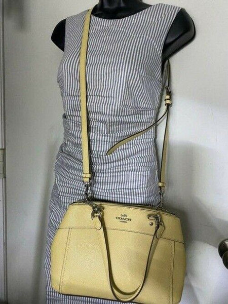 Coach medium yellow leather cross body bag