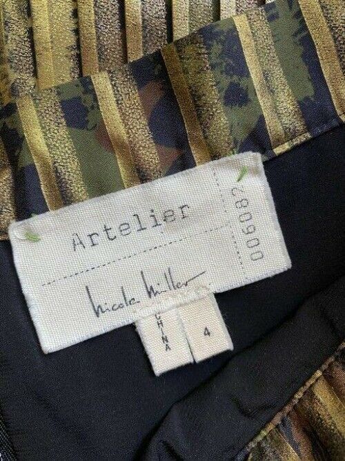 Nicole Miller gold green msrp skirt