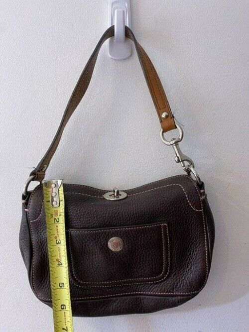 coach small handbag brown leather tote
