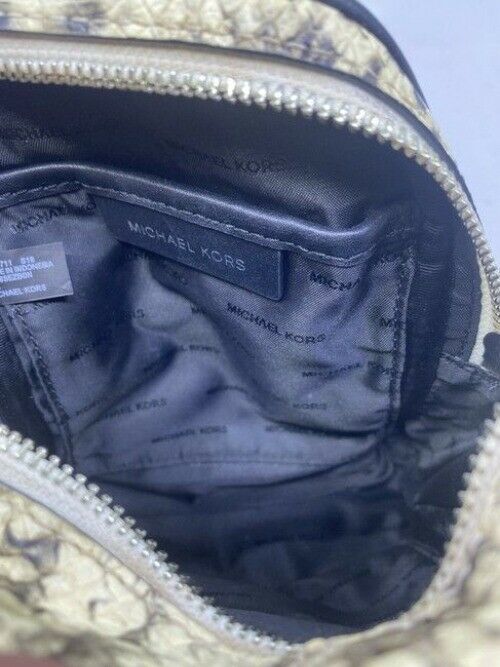 Michael Kors Rhea Embossed Mini Snake Leather Backpack