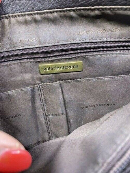 valerie stevens brown leather cross body bag