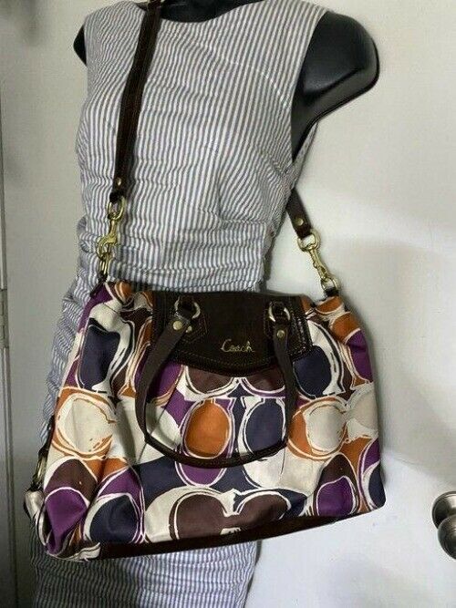 Coach Multicolor Fabric Cross Body Bag