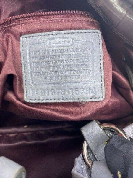 coach w w detachable specialty tie accent silver shoulder bag