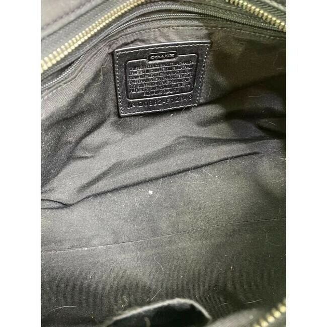 COACH Large Black Leather Shoulder Bag