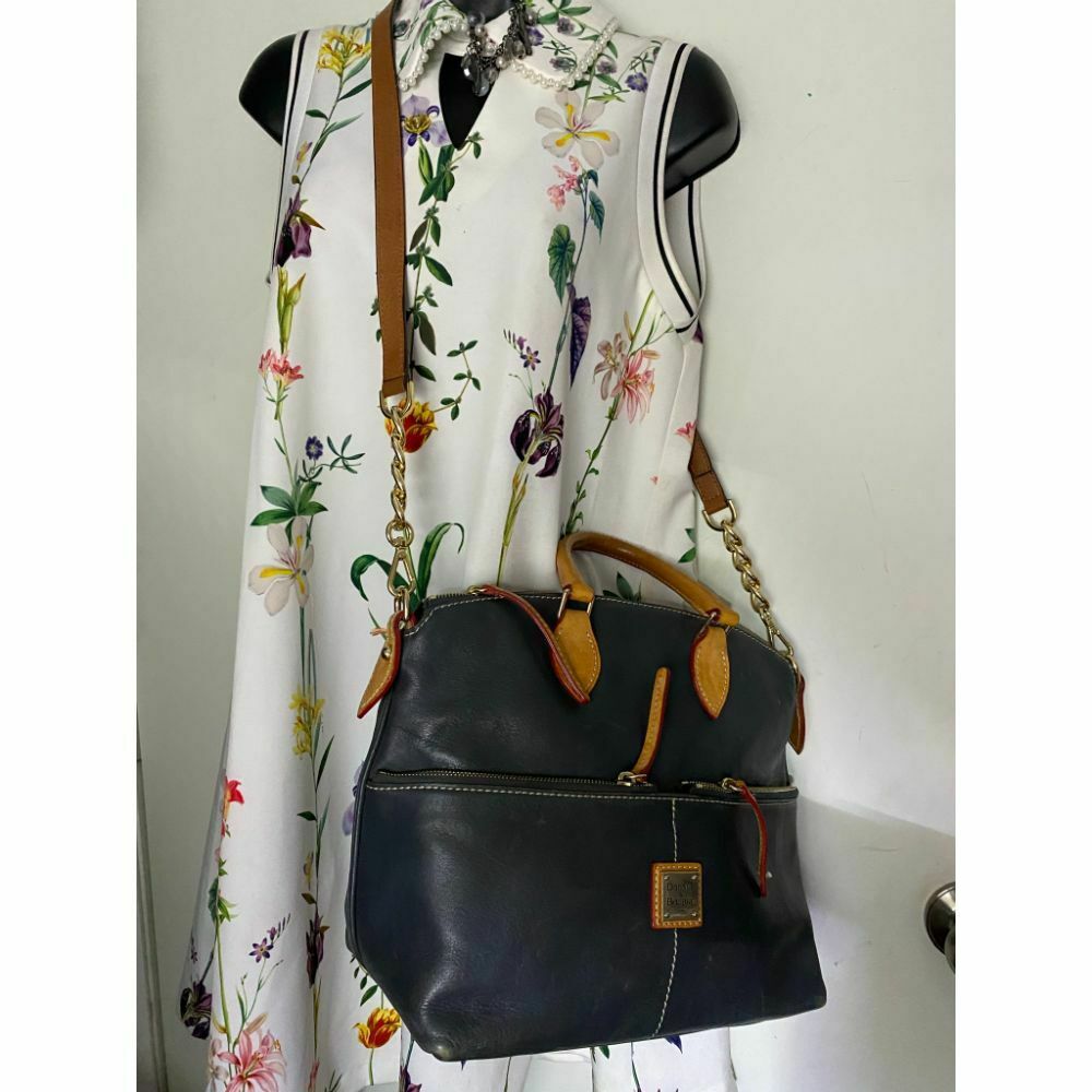 DOONEY & BOURKE Black Vintage Leather Shoulder Bag