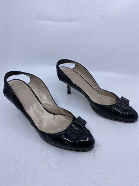 Salvatore Ferragamo Black Mara Bow Pumps Size Us