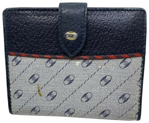 gucci black rare vintage change and id holder wallet