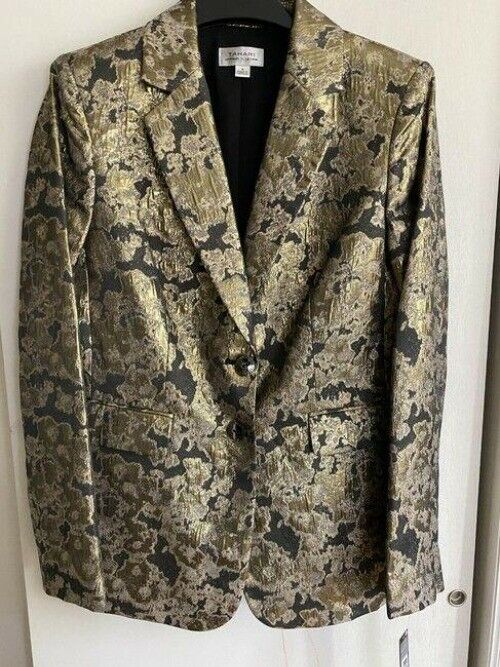 elie tahari goldblack gold jacket msrp blazer
