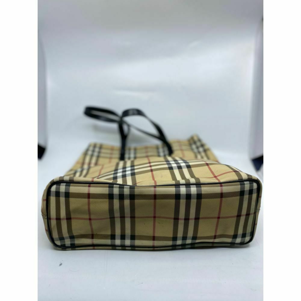 BURBERRY Large Nova Check Cream Gray Tote Bag