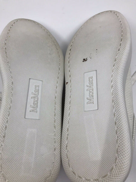 MAX MARA White Python  Leather Sneakers Sz 6.5