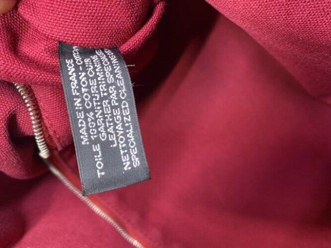 Hermes Sac Troca Horizontal Mm Red Cotton Tote
