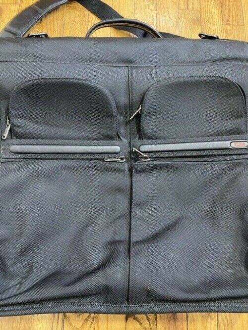 tumi alpha kleidersack black nylon weekend travel bag