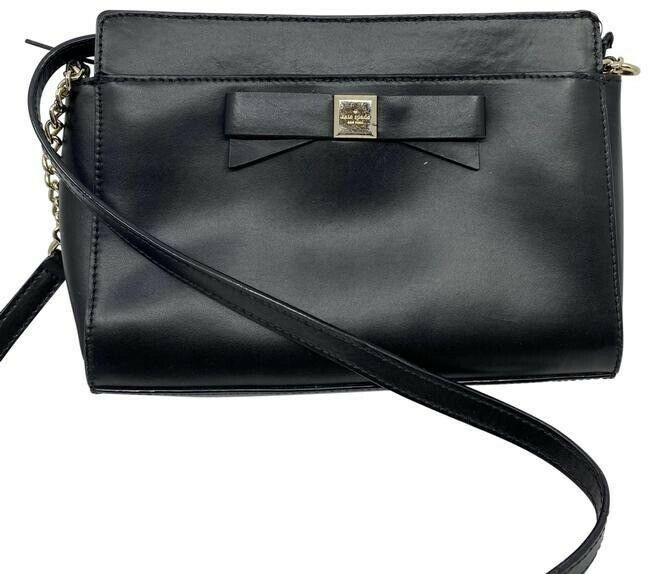 kate spade black leather cross body bag
