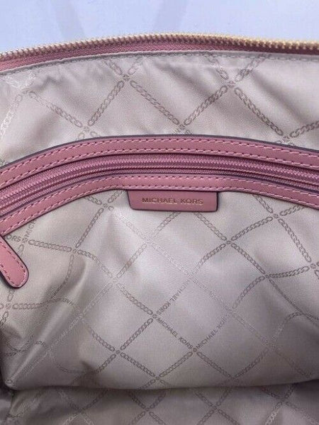 Michael Kors New Padded Device Pocket Pink Coated Canvas Shoulder Bag