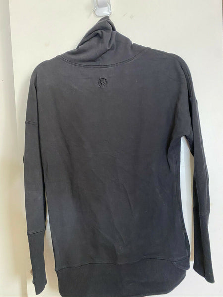 LULULEMON Womens Black Long Sleeves Stylish Sweaters Size: 4