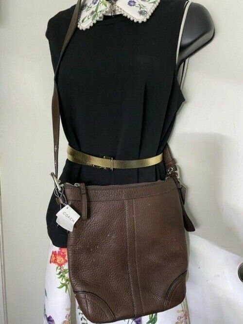 coach shoulder brown leather cross body bag