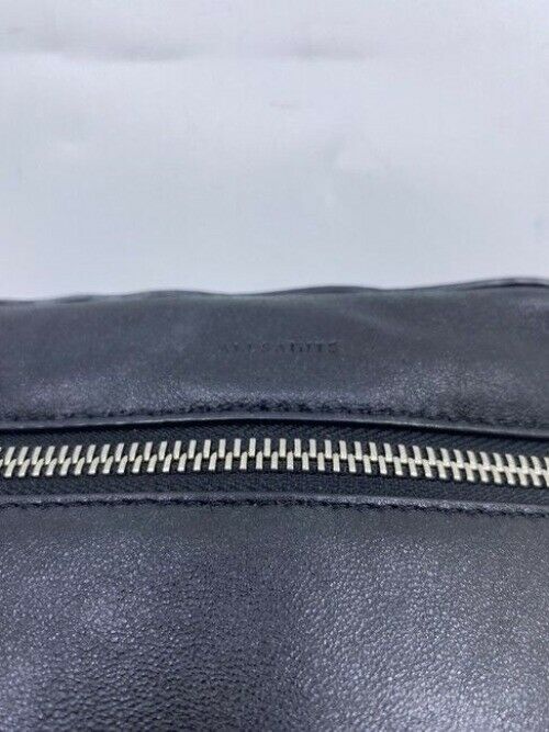 Allsaints Fleur De Lis Black Soft Leather Cross Body Bag