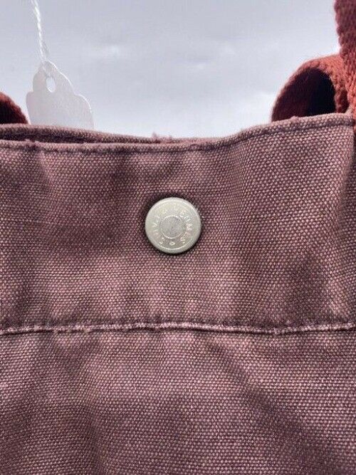 Hermes Toile Fourre Tout Mm Burgundy Fabric Tote