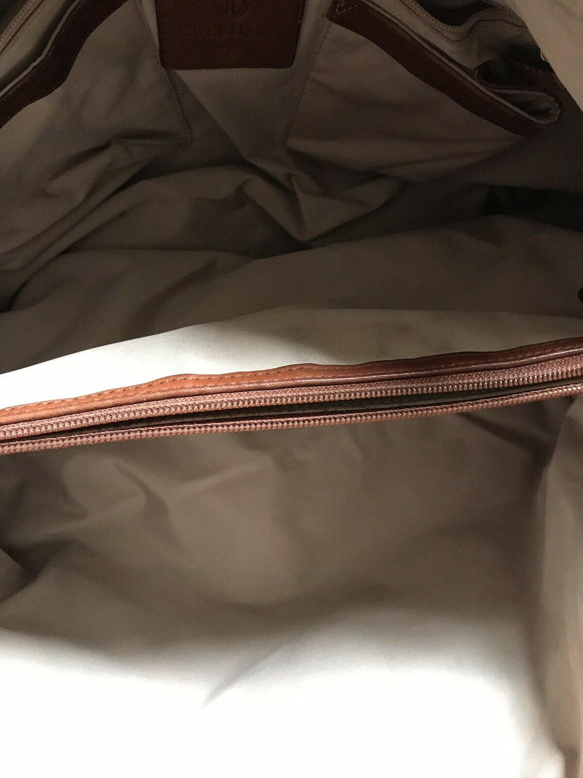 COLE HAAN Tan leather handbag