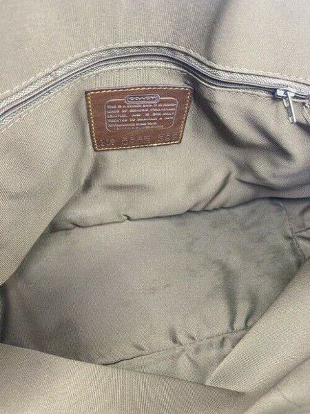 coach shoulder bag vintage handbag great find black brown leather tote