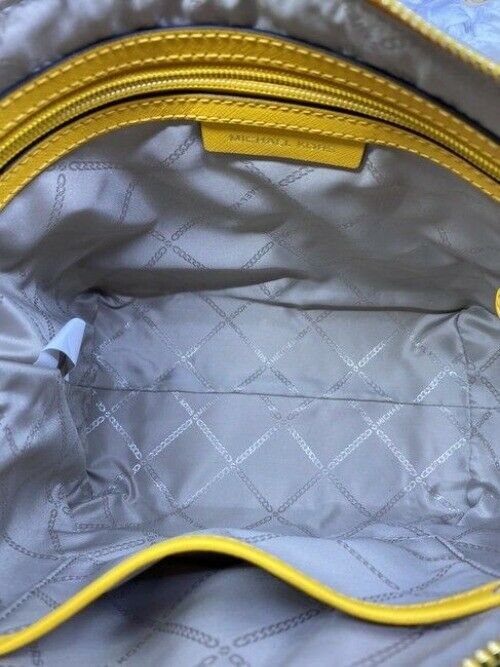 Michael Michael Kors Small Sullivan Convertible Top Zip Tote Yellow Leather Cros