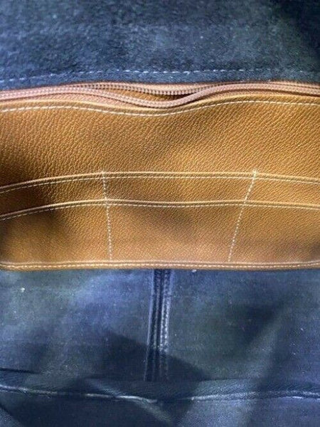 Dooney and Bourke vintage black tan leather cross body bag