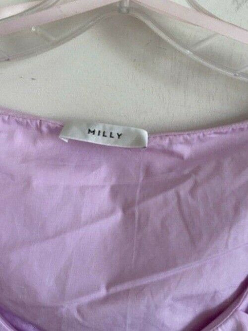milly pink new women s bell sleeve woven msrp blouse