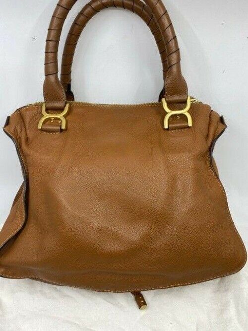 chloe marcie tan leather satchel