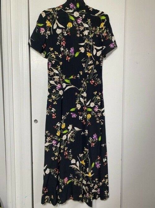 nicole miller black and multicolor new msrp long formal dress