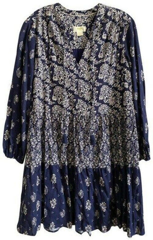 maeve navy white xs for anthropologie short casual dress