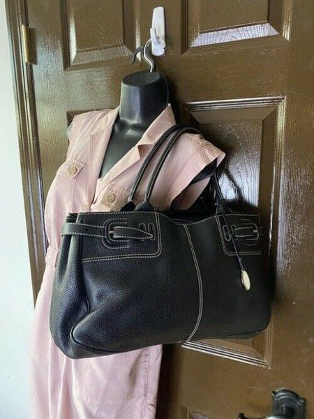 Tod S Drawstring Black Leather Shoulder Bag