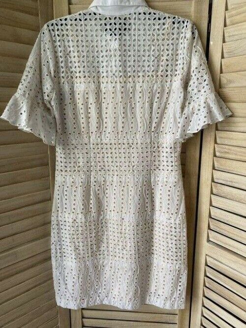 Nicole Miller white collared eyelet msrp