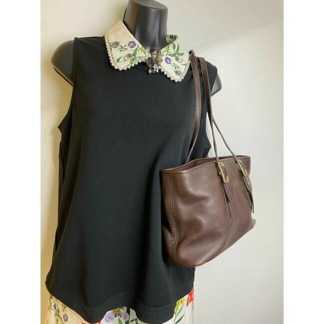 coach vintage brown leather shoulder bag