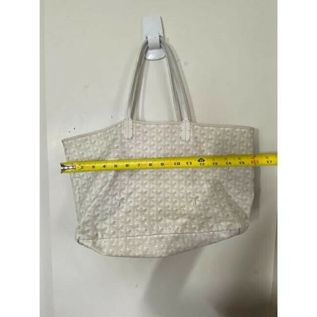 Goyard Tote Bag Saint Louis PM Women's Blanc White PVC Leather  STLOUIPMLTY50CL50P
