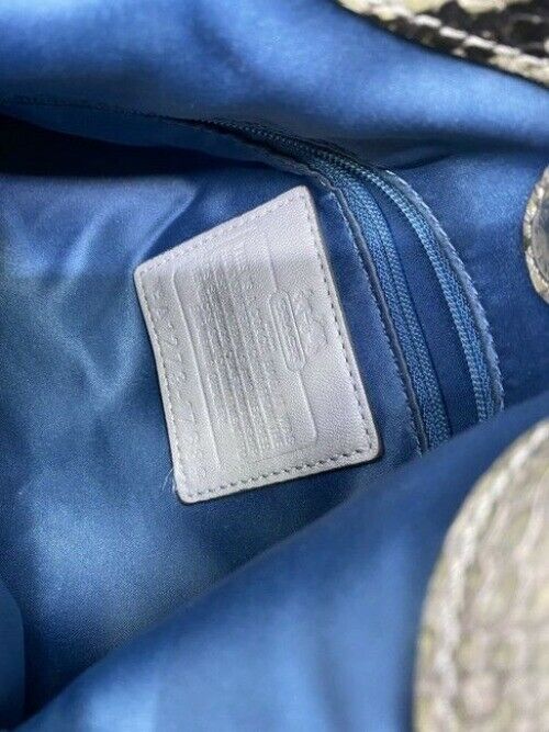 Coach Edie C All Over Gray Fabric Shoulder Bag