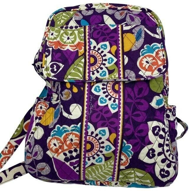 Vera Bradley Pack Msrp Purple White Green Backpack