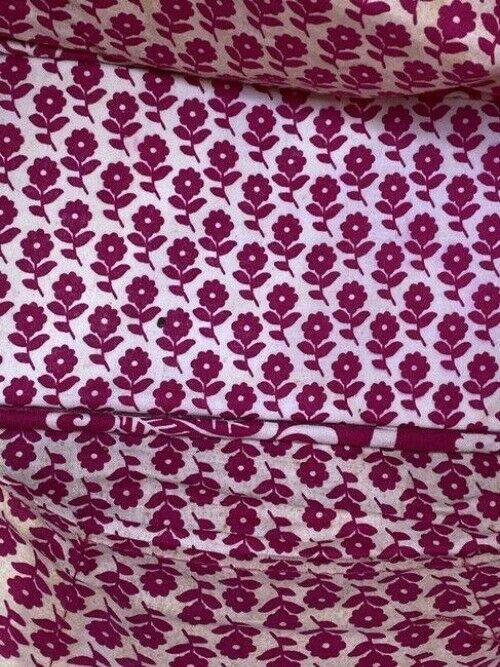 Vera Bradley Large Quilted Pink White Shoulder Bag