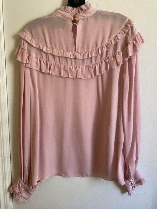 Nicole Miller coral new french ls msrp small blouse