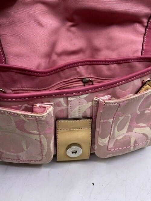Coach Cute Pink Fabric Shoulder Bag