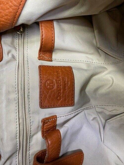 cole haan xl orange leather shoulder bag
