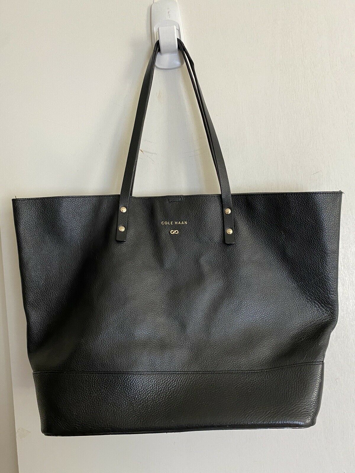 Cole Haan Black Leather Tote Bag
