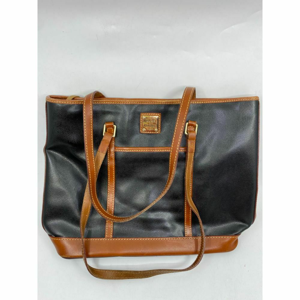 DOONEY & BOURKE Brown Black Large Leather Tote Bag