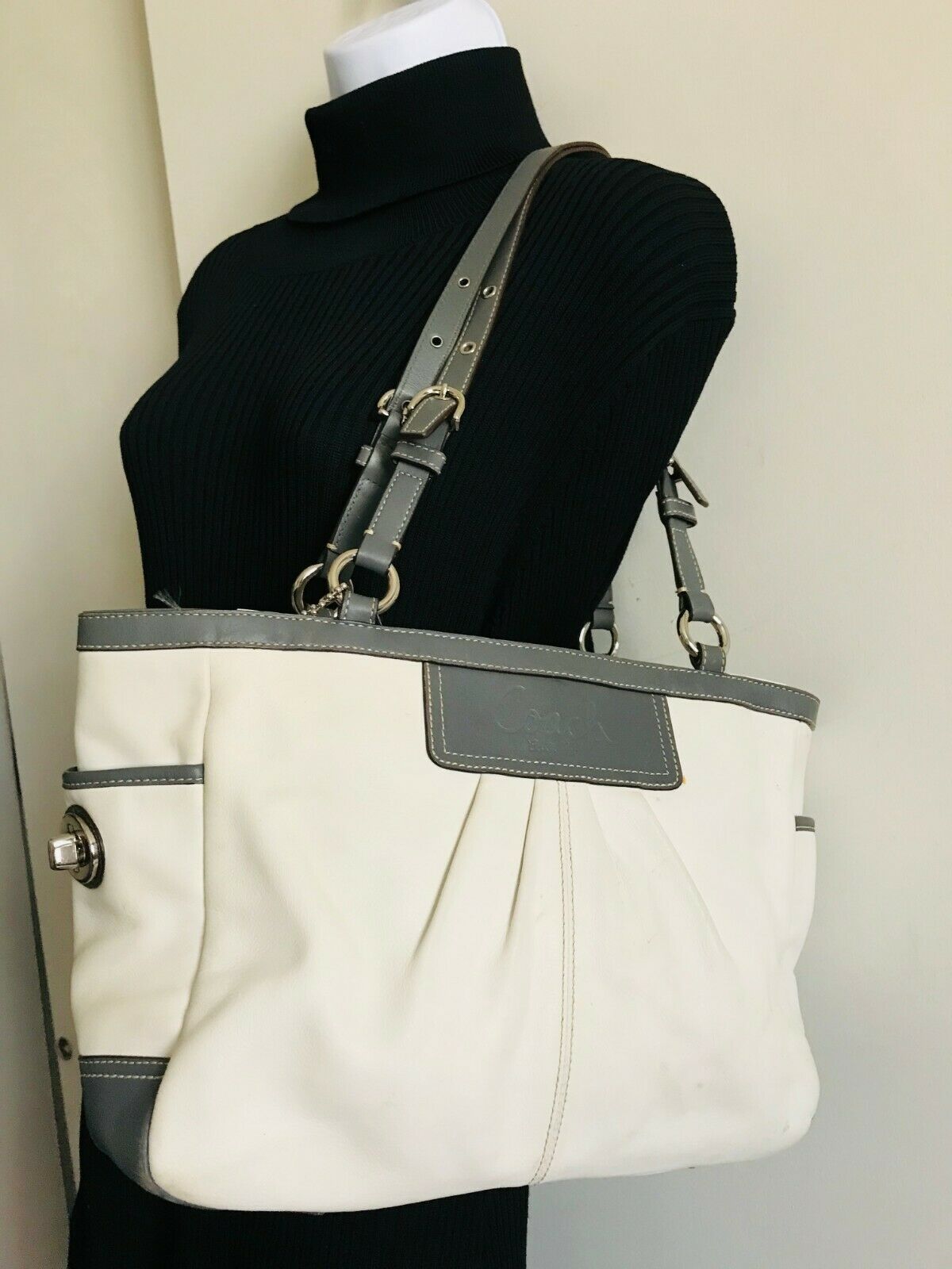 Coach leather tote bag