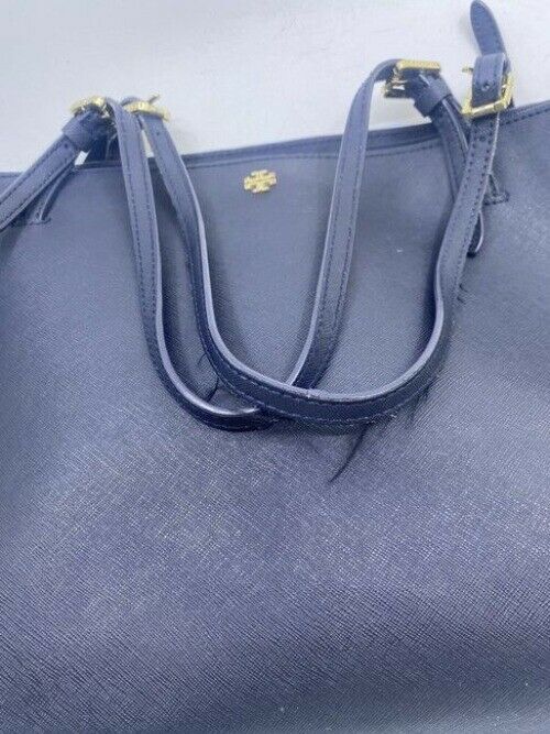 Tory Burch Padded Laptop Zip Black Leather Shoulder Bag