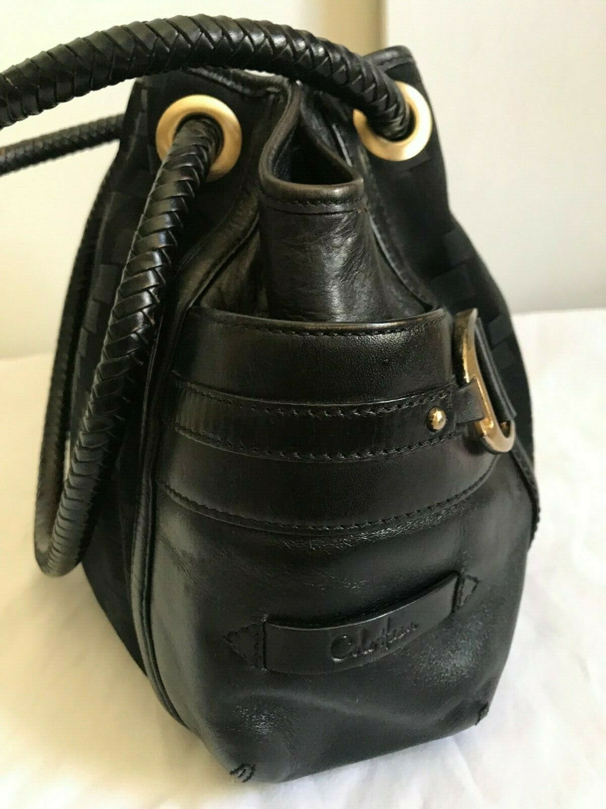 Cole Haan Denney Black Fabric/Leather Shoulder Bag