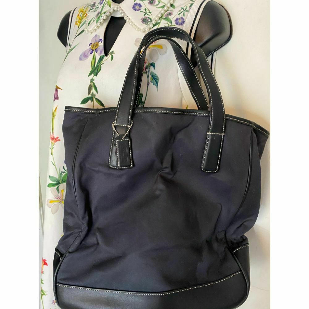 Coach Women's Large Black Fabric Tote Bag