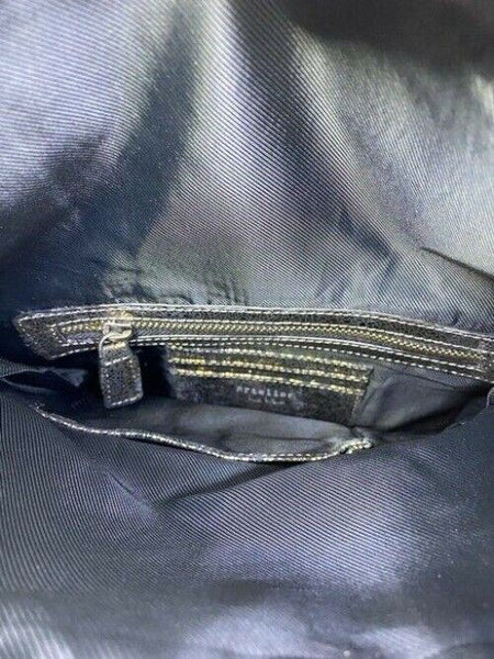 Nicole Miller Msrp Black Gold Leather Cross Body Bag