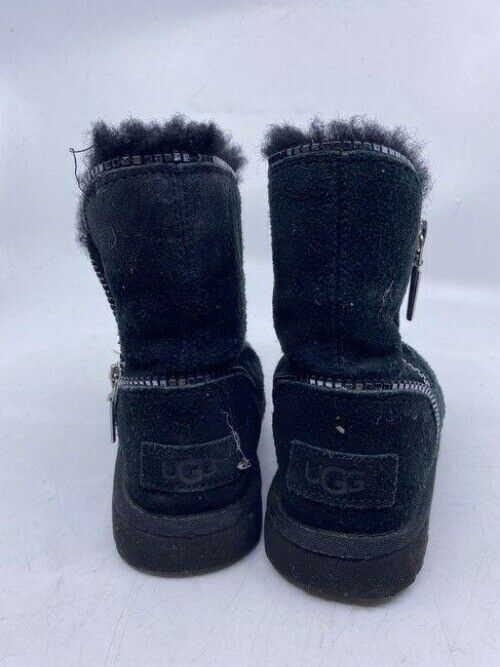 Ugg Australia Black Kids Zipper Accent Bootsbooties Size Us